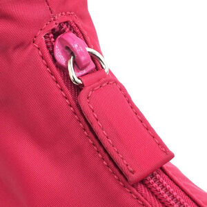 Prada Handbag Accessory Pouch Clutch Bag Hobo PEONIA Pink Tessuto Leather